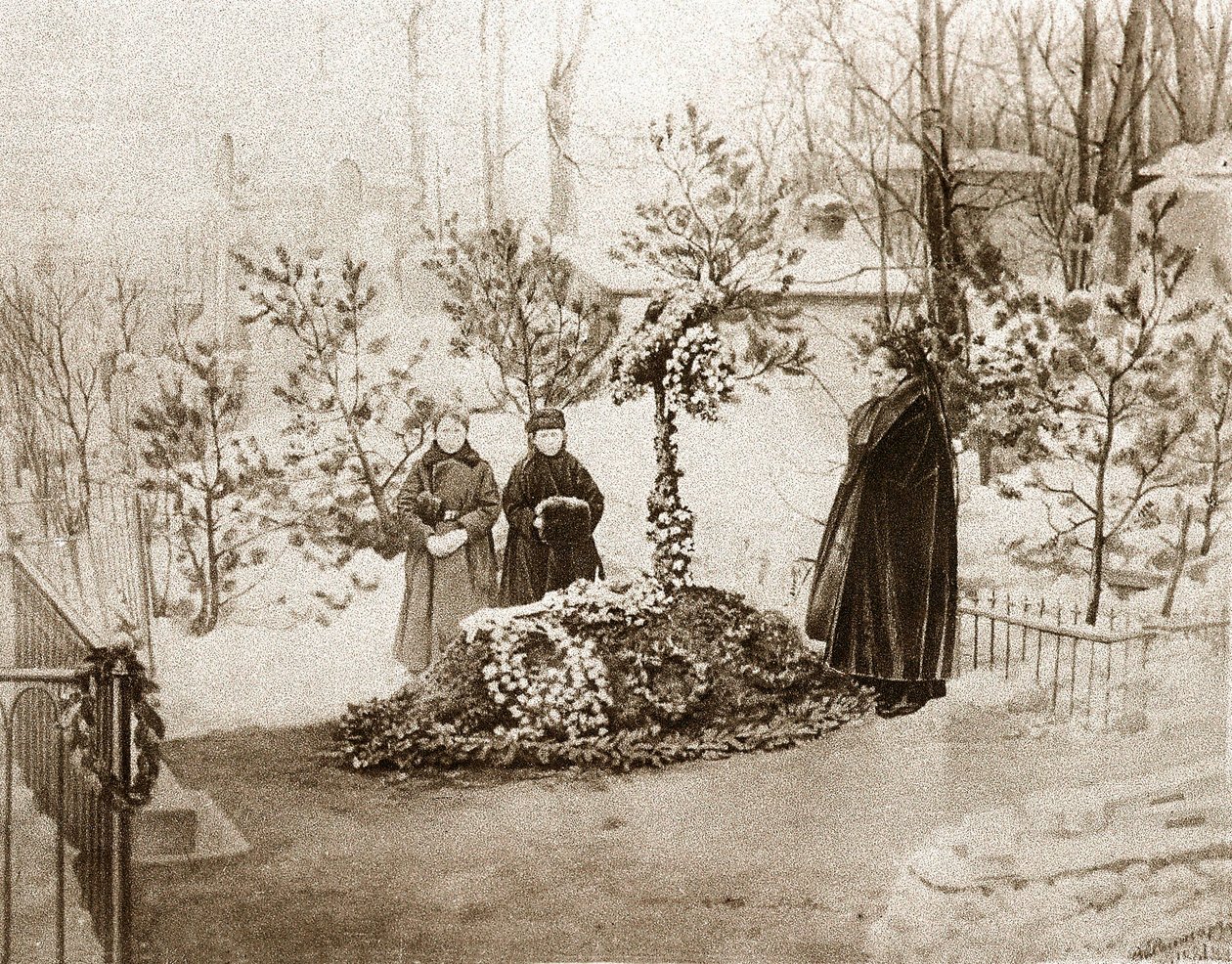 Familien til den russiske forfatter Fjodor Dostojevskij (Dostojevskij eller Dostojevskij af Unknown photographer