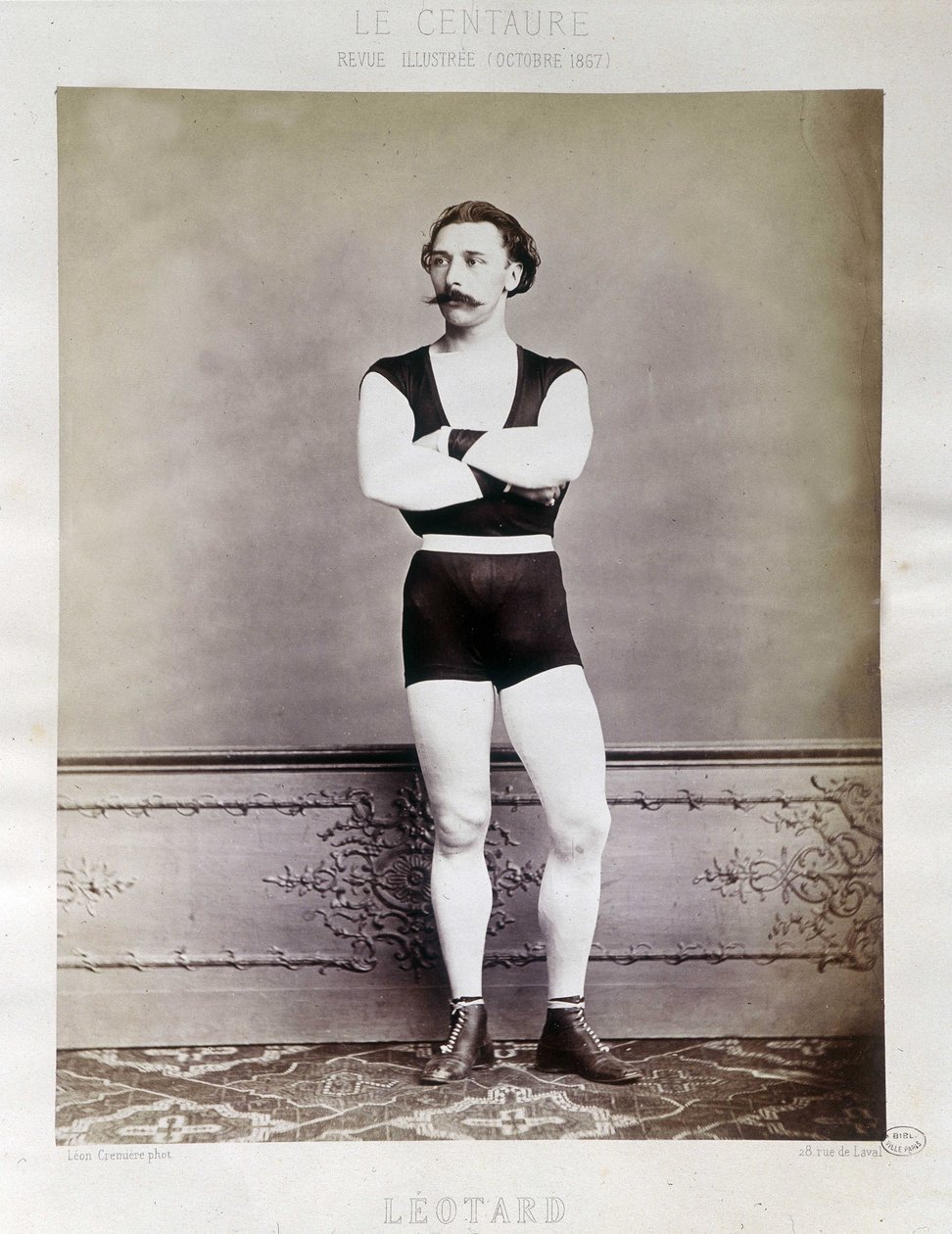 Gymnasten Jules Leotard - i "" Centaure"" fra oktober 1867, by Paris. af Unknown photographer