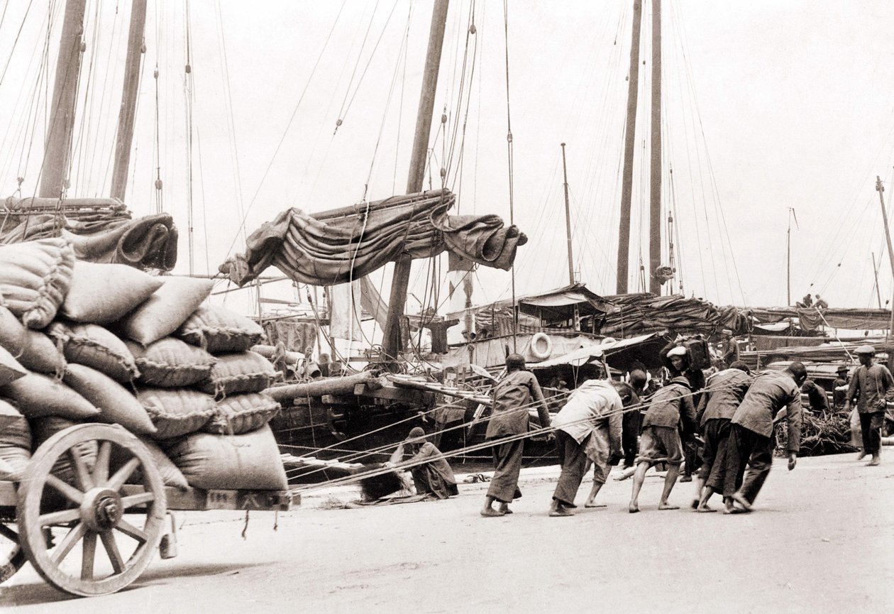 Havnen i Hong Kong omkring 1880. af Unknown photographer