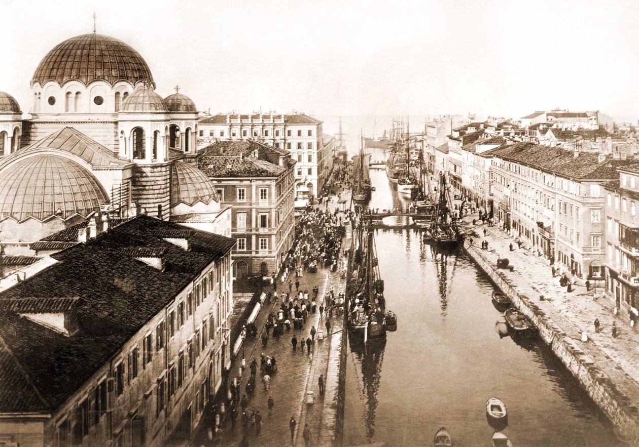 Udsigt over byen Trieste i slutningen af det 19. århundrede. af Unknown photographer