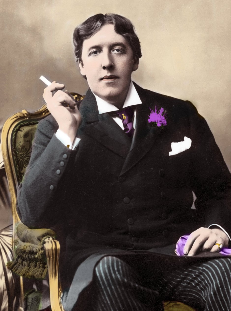 portræt af Oscar Wilde. 1800-tals fotografi af Unknown photographer