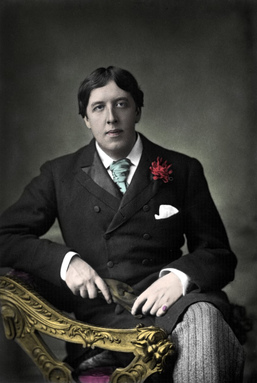 portræt af forfatteren Oscar Wilde. 1800-tals fotografi af Unknown photographer