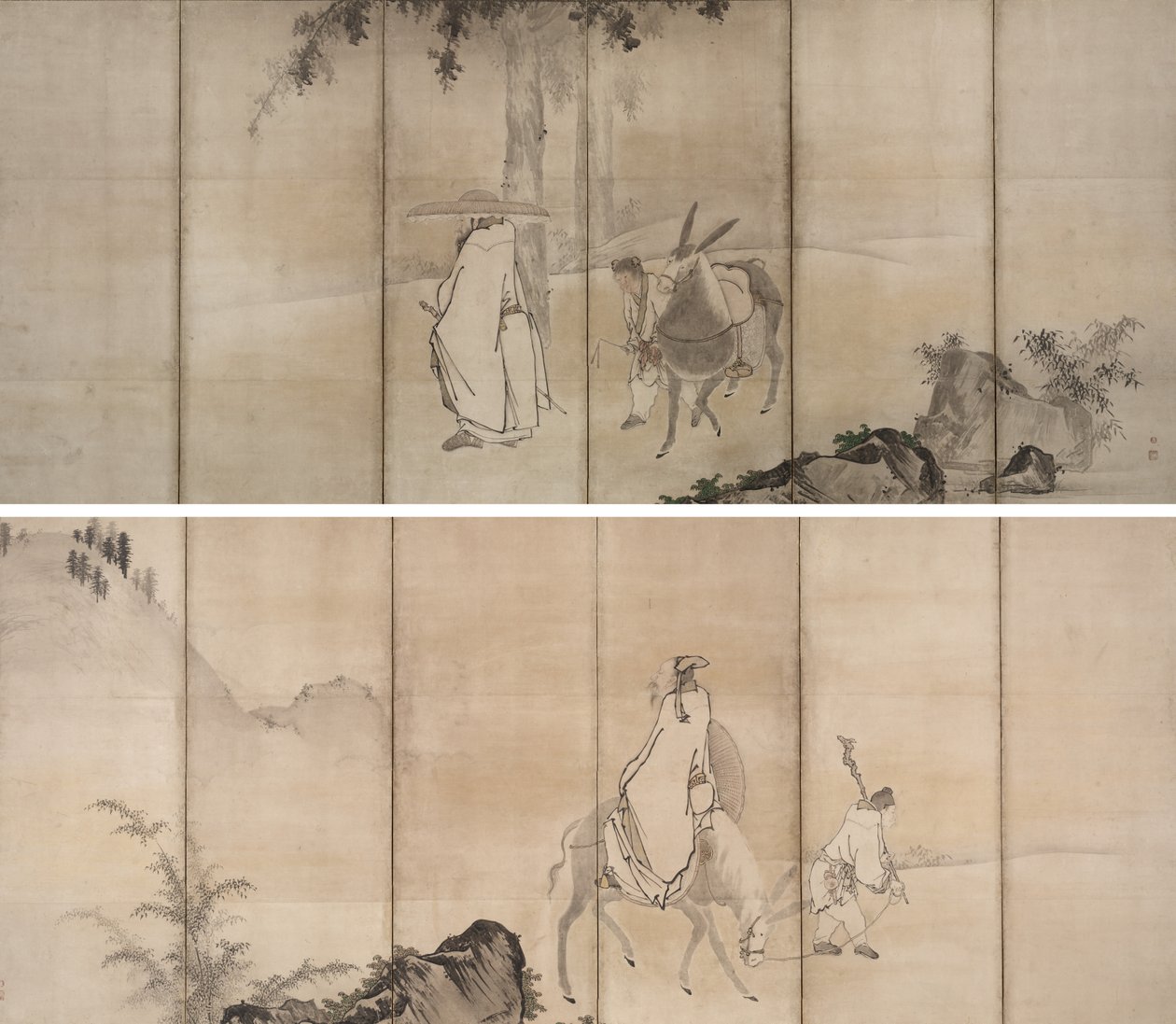 Su Shi (So Shoku) og Pan Lang (Han Rō) af Unkoku Tōgan