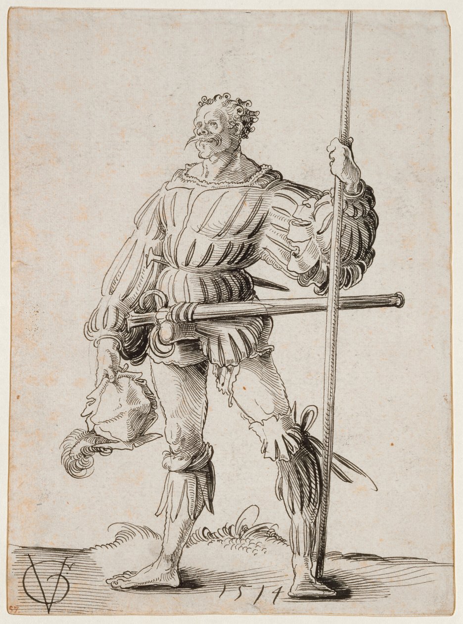 Soldat med lanse, 1514 af Urs Graf