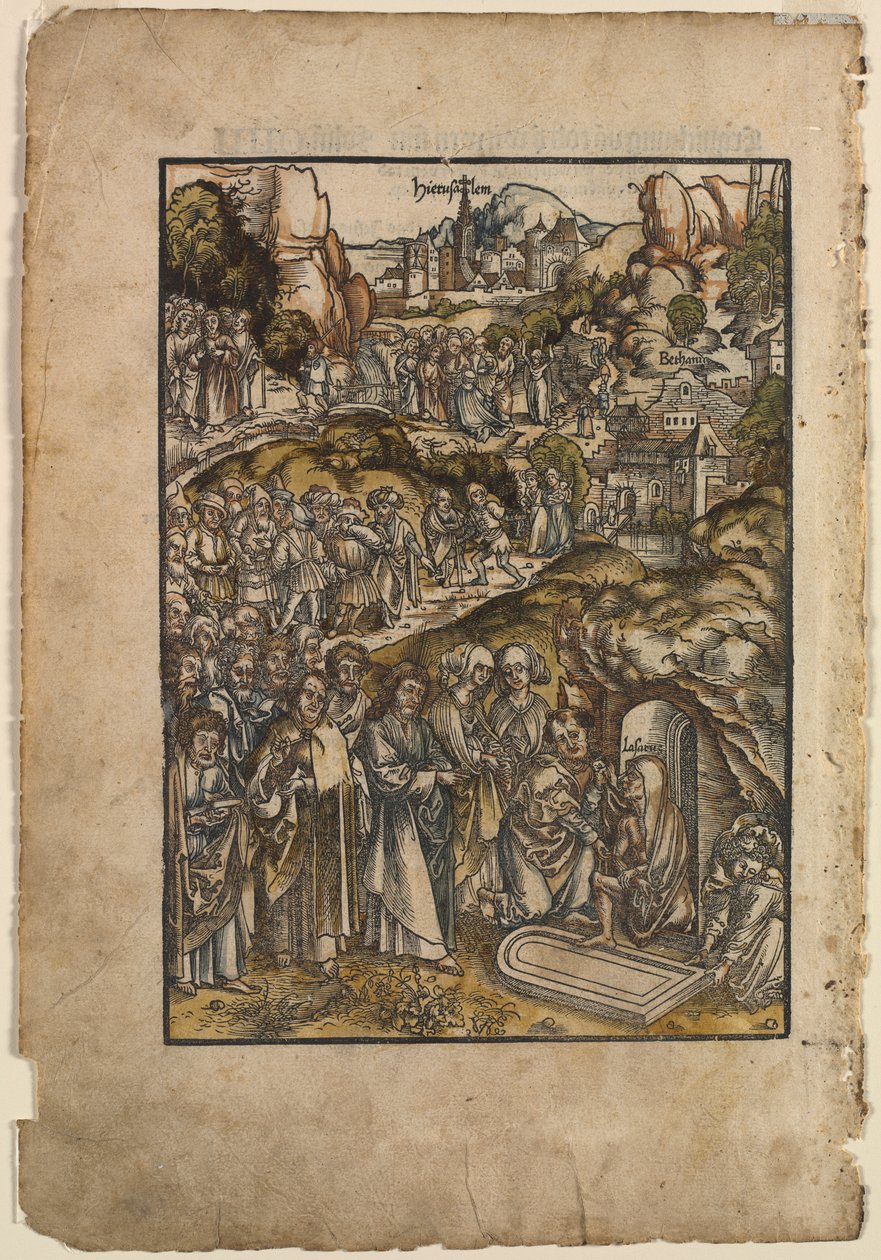 The Passion: The Raising of Lazarus af Urs I Graf