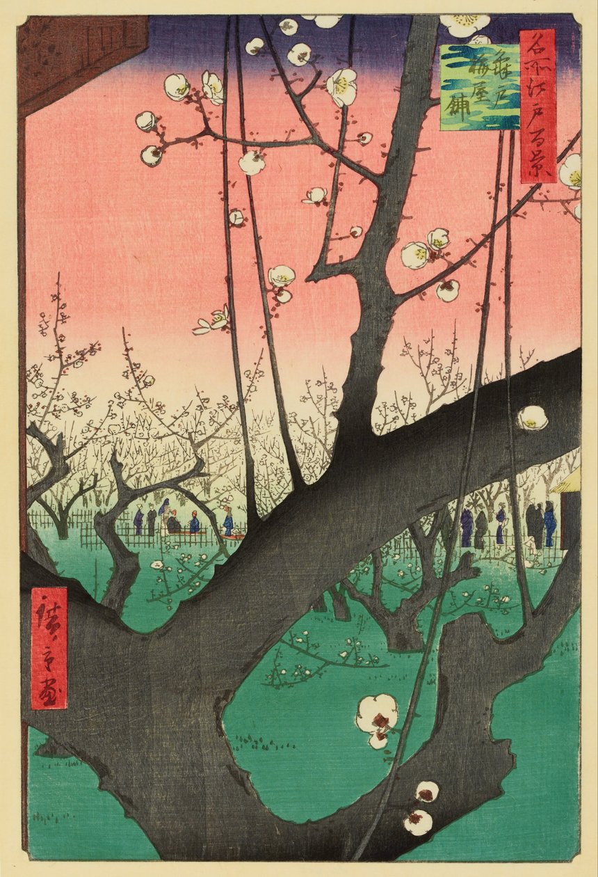 Blommehave, Kameido af Utagawa Hiroshige
