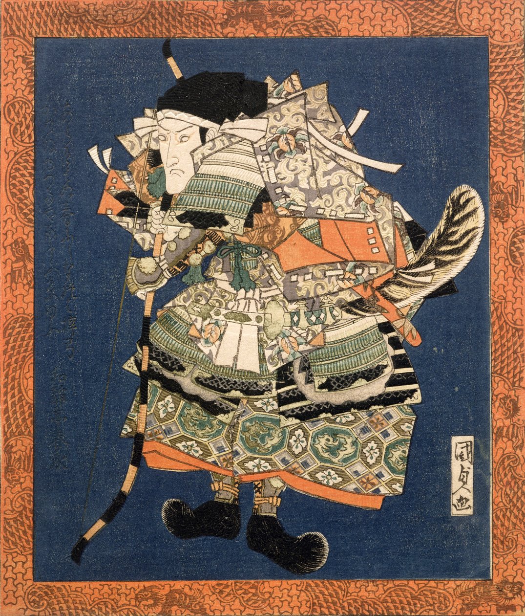 Bando Mitsugoro III, 1820 (træblokgravering) af Utagawa Kunisada