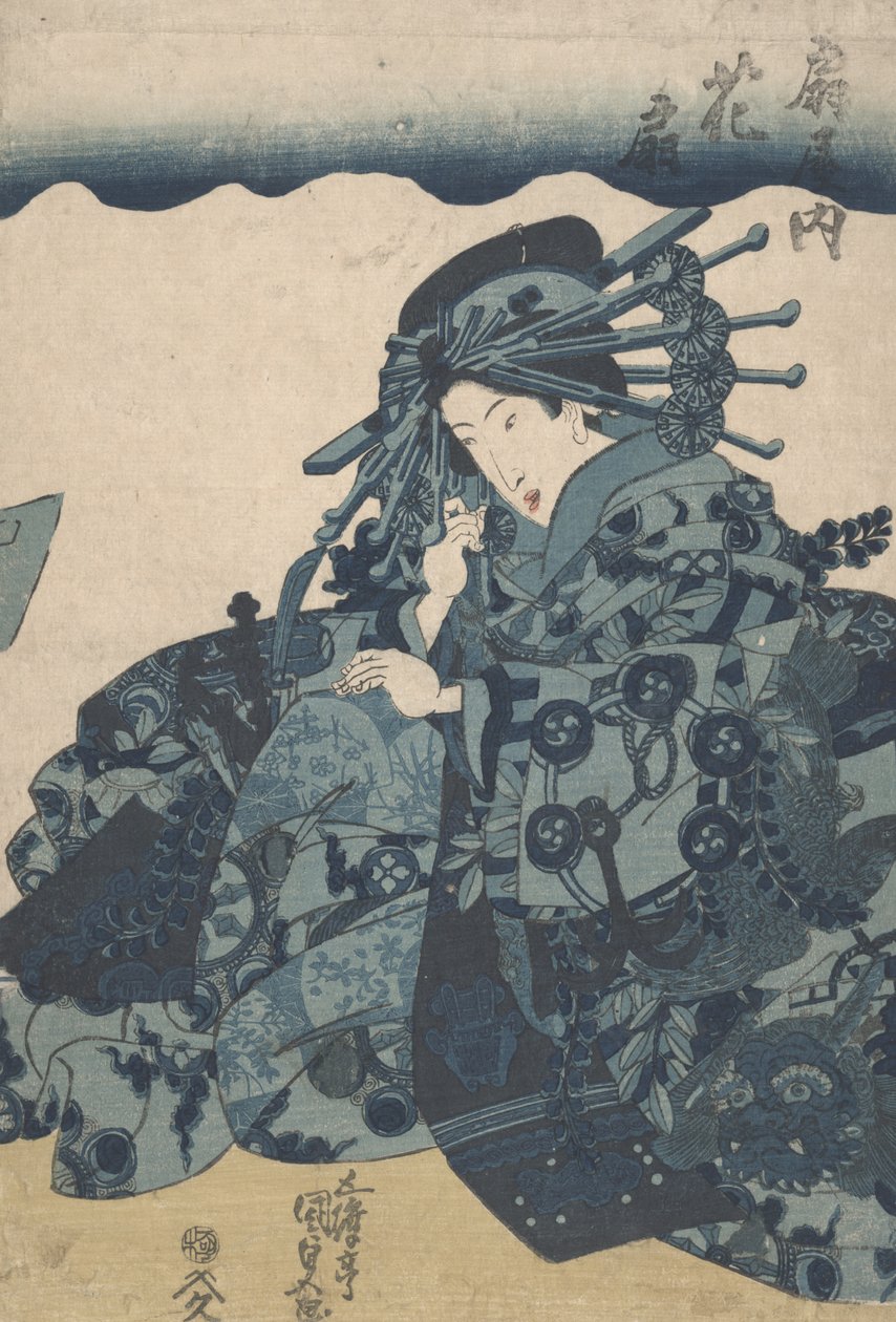 Ukendt aizuri-e tryk, ca.1830 af Utagawa Kunisada