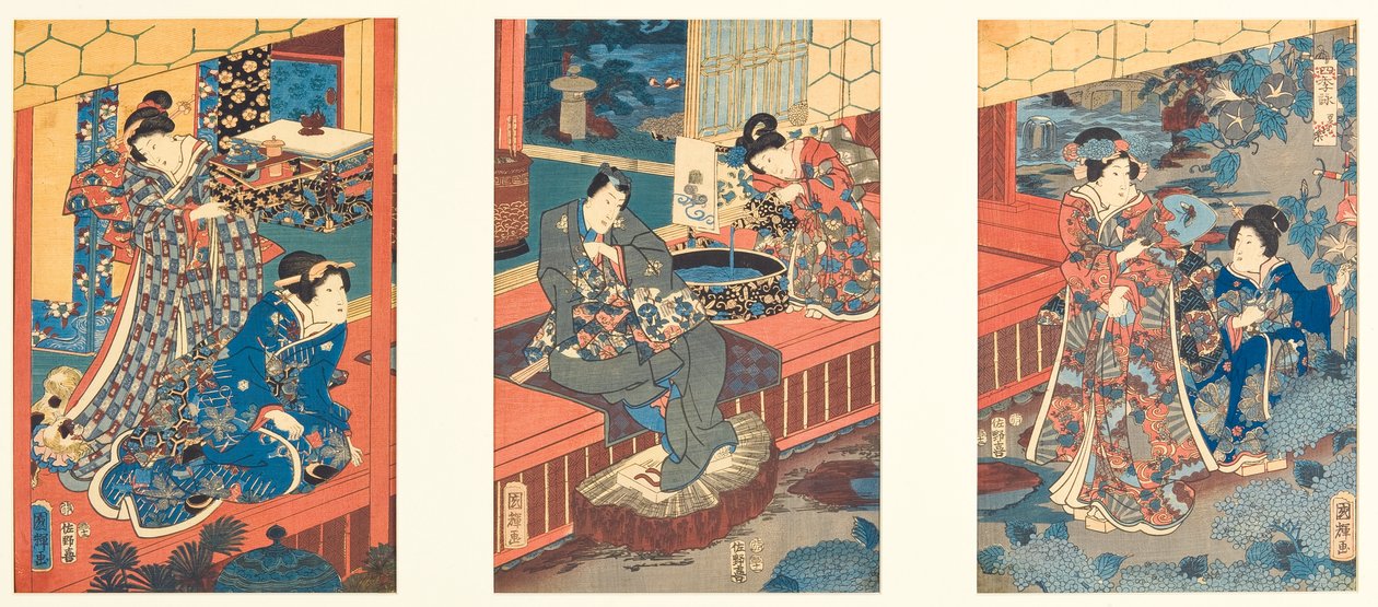 Woman y f sutsume r (sommersjov), 1853 (DBock) af Utagawa Kuniteru