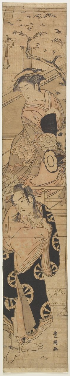 (Scene fra Play Yoshitsune senbon zakura), slutningen af det 18.-begyndelsen af det 19. århundrede af Utagawa Toyokuni