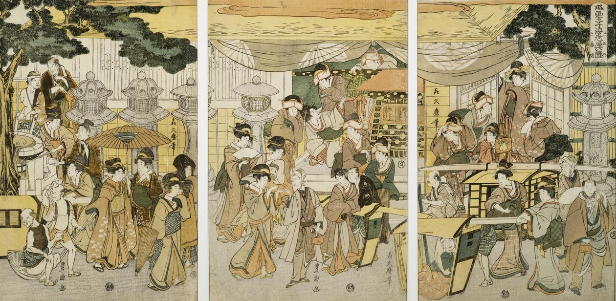 Hus, hvor Rejer sælges af Utagawa Toyokuni