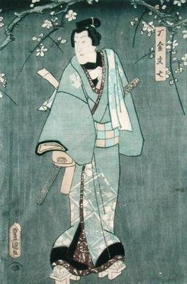 Detalje af karakter 1 fra "Fem karakterer fra et skuespil af Toyokuni" (se også 157884 af Utagawa Kunisada