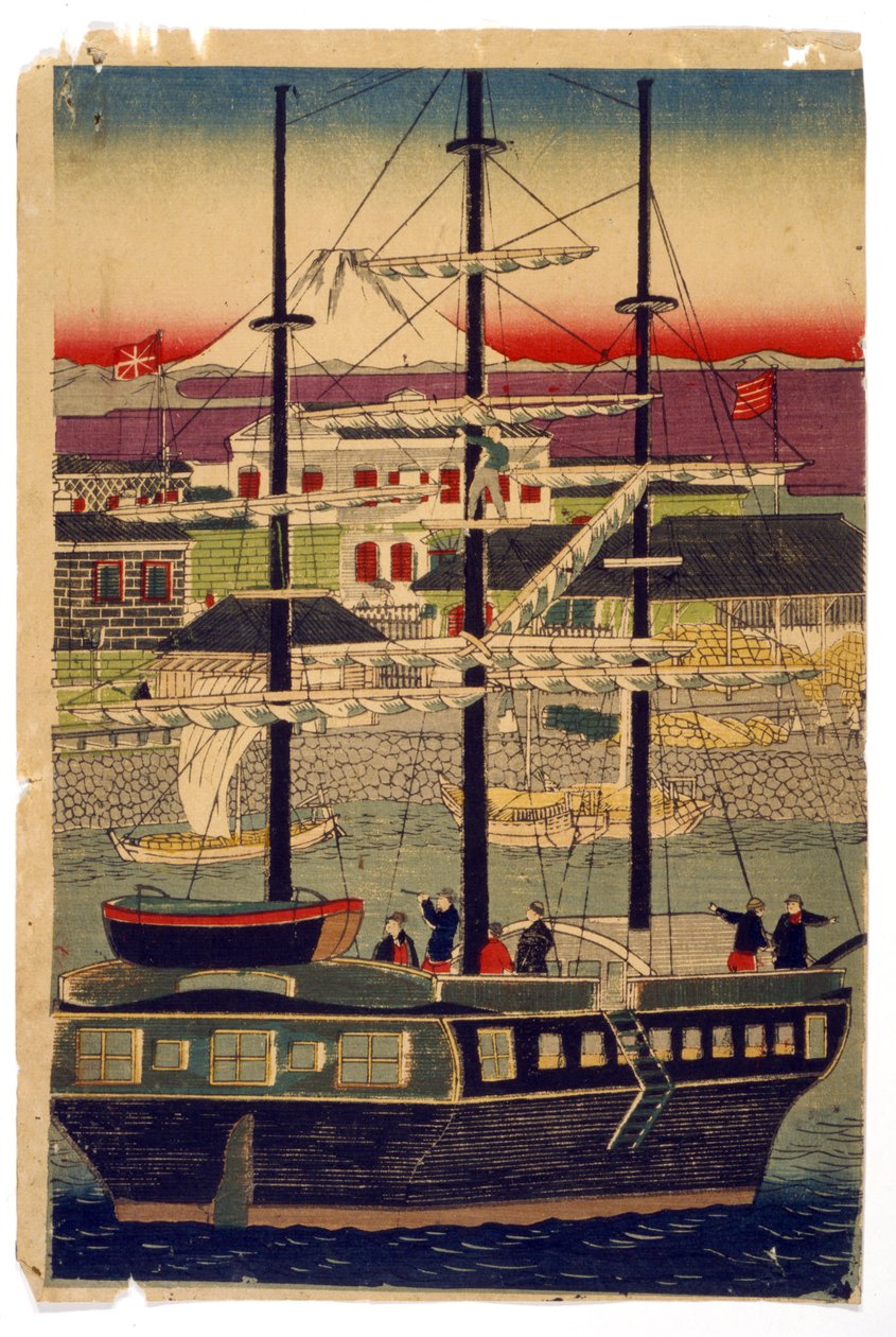 Kyoto Havn, Japan af Utagawa (1786 1865) Kunisada