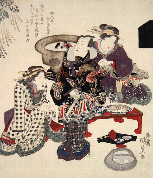 Otawaya (Onoe Kikugoro) ved Umemoto, ca. 1825 (farvet træbloktryk) af Utagawa Kunisada