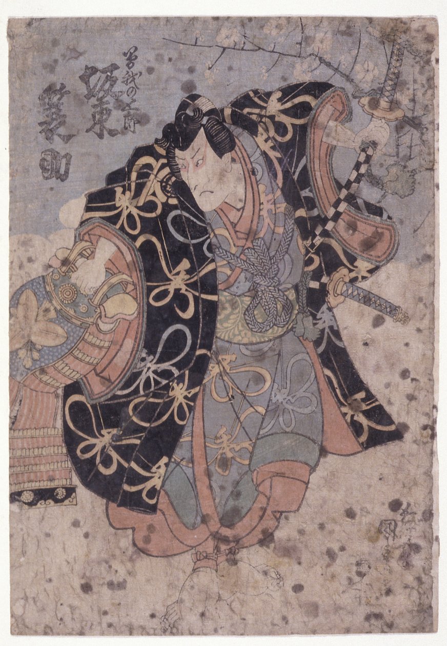 Band? Minosuke i rollen som Soga Gor? (træbloktryk i farver) af Utagawa (1786 1865) Kunisada