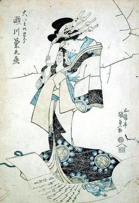 Portræt af en dame (træbloktryk) af Utagawa Kunisada
