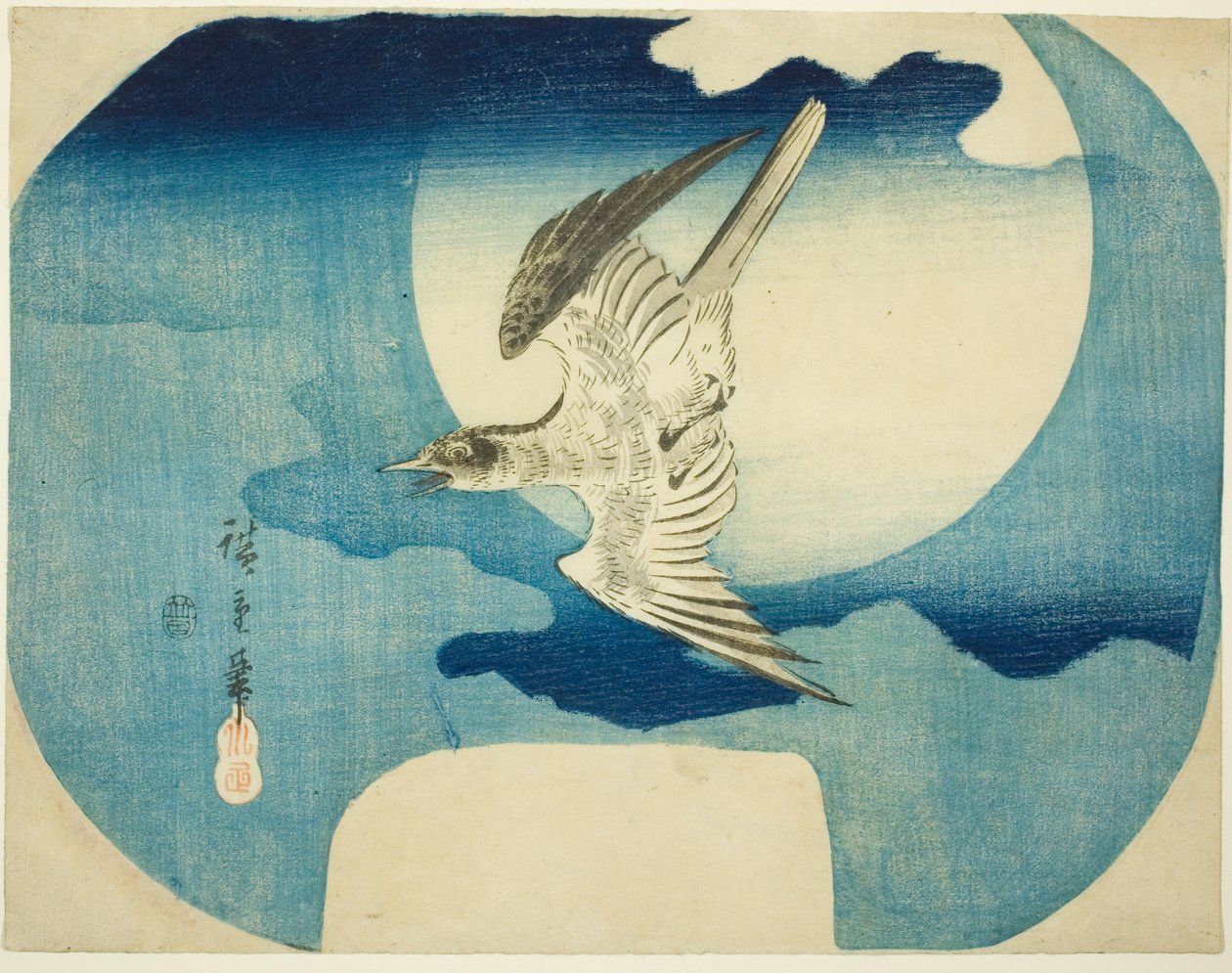En Gøg mod Månen af Utagawa Hiroshige
