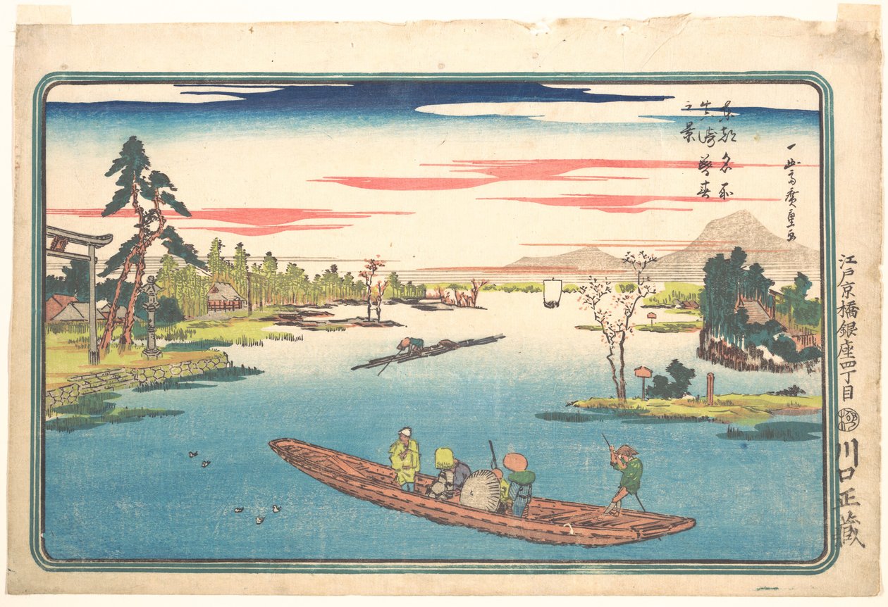Udsigt over det sene forår ved Masaki af Utagawa Hiroshige
