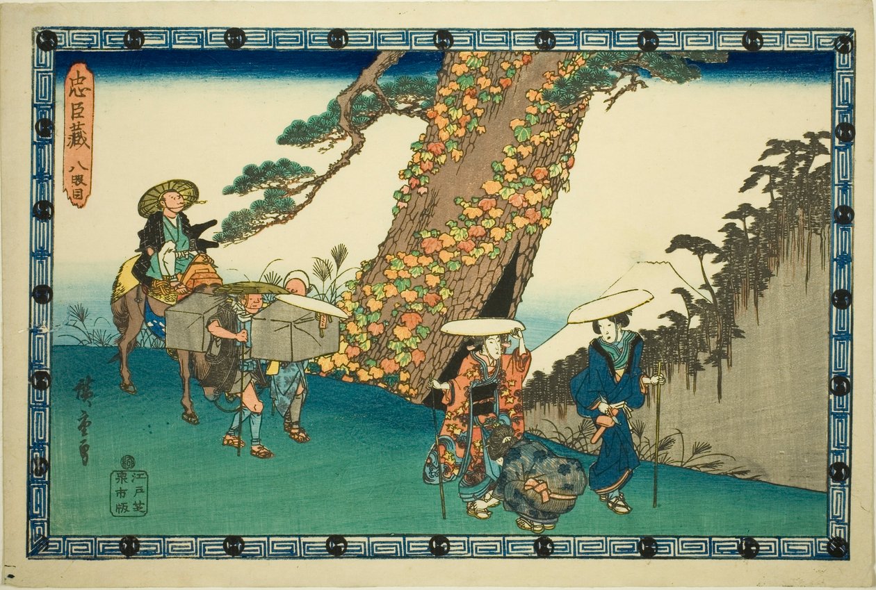 Akt 8 (Hachidanme), fra serien "The Revenge of the Loyal holder (Chushingura)" af Utagawa Hiroshige