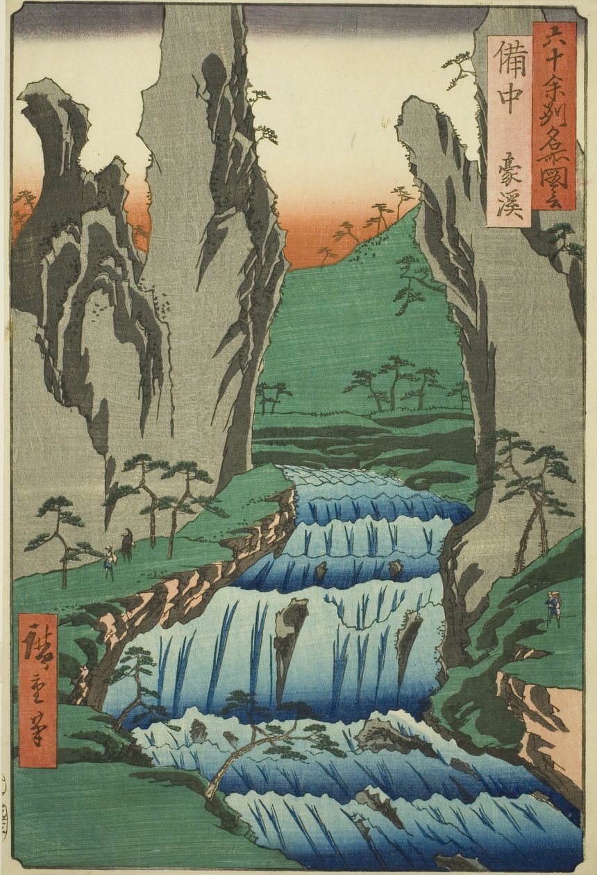 Bit-chu P-Roynce: gokei (bit-chu, gokei), fra serien (Rokujuyoshi Meisho Zue)” af Utagawa Hiroshige