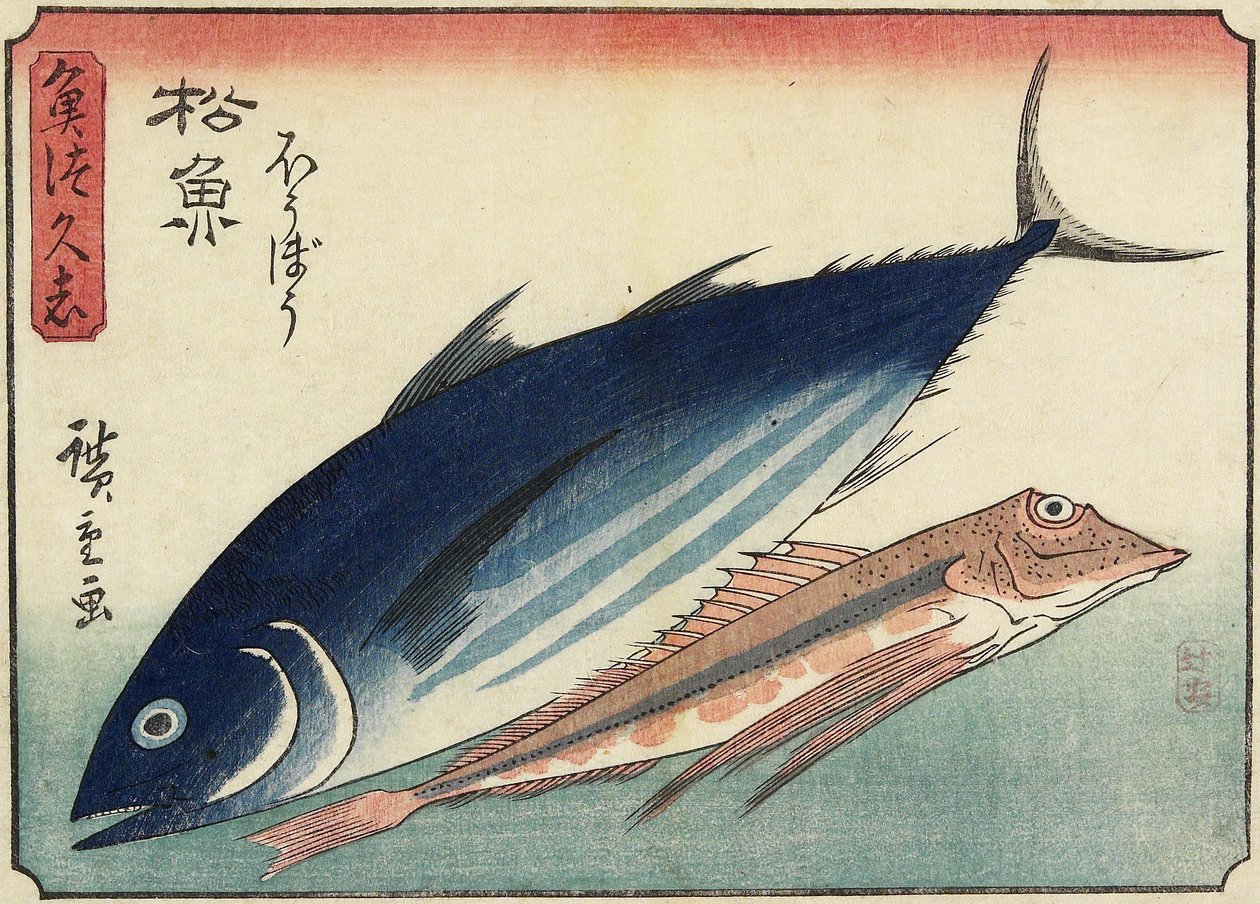 Bonito og Gurnard, 10-9 af Utagawa Hiroshige