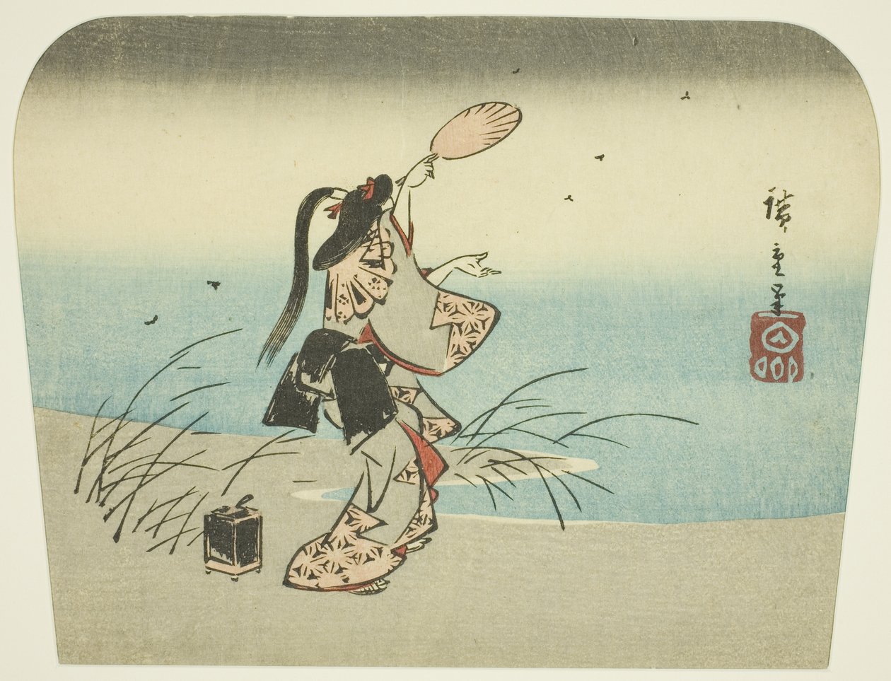 At fange ildfluer af Utagawa Hiroshige