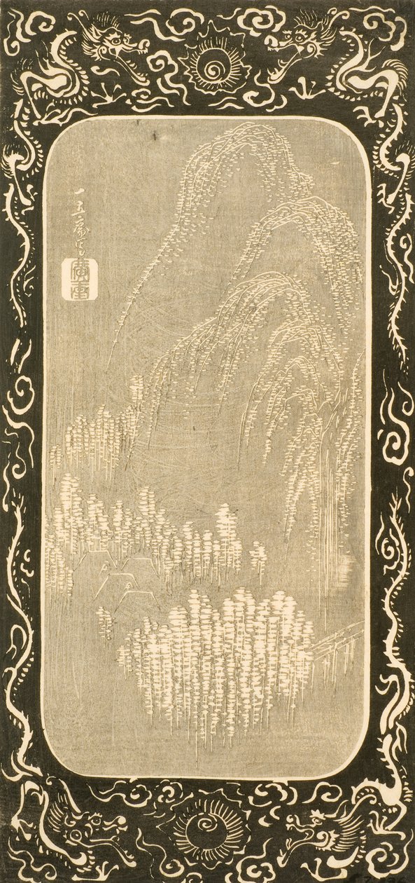 Kinesisk landskab, 1830-32 (træblok) af Utagawa Hiroshige