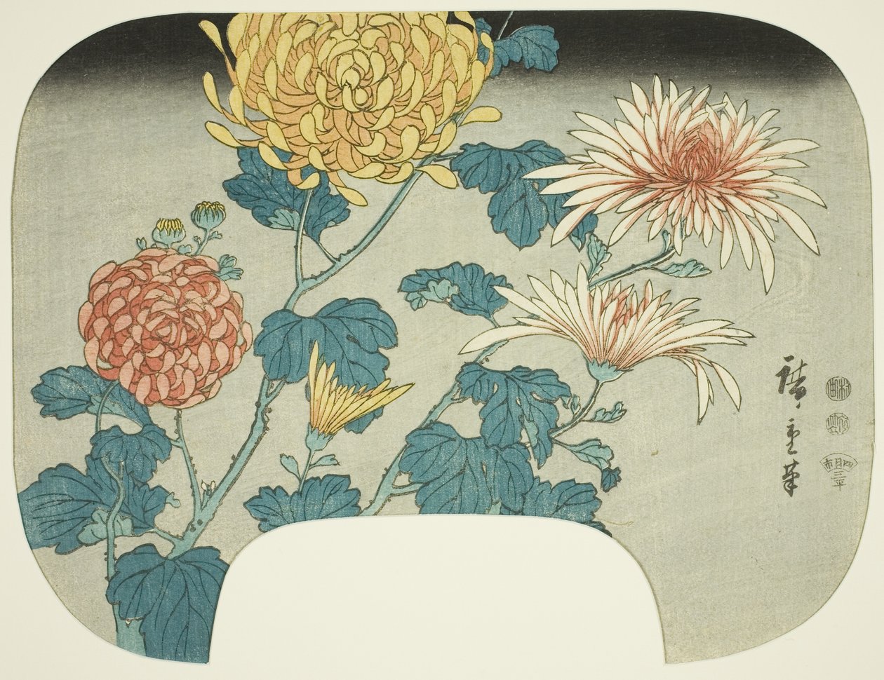 Krysantemum af Utagawa Hiroshige