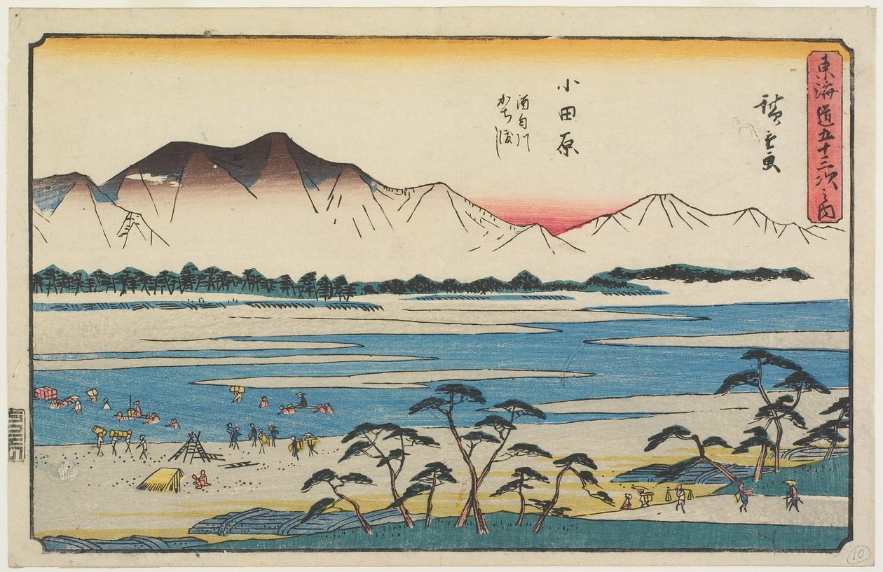Over Sakawa-floden i Odawara af Utagawa Hiroshige