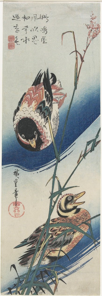 Ænder og rør, 1834-1839 af Utagawa Hiroshige