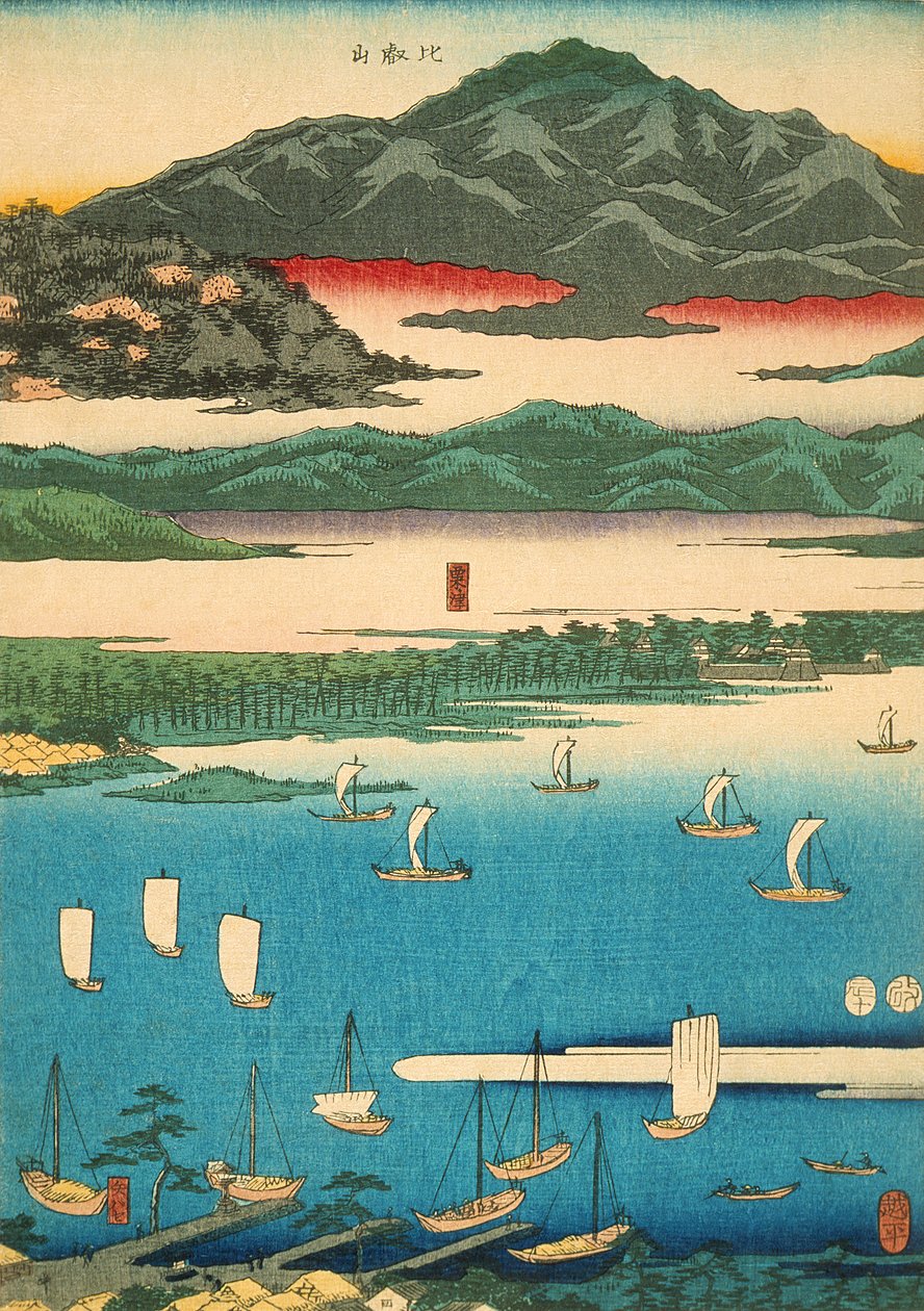Otte udsigter over Ōmi af Utagawa Hiroshige