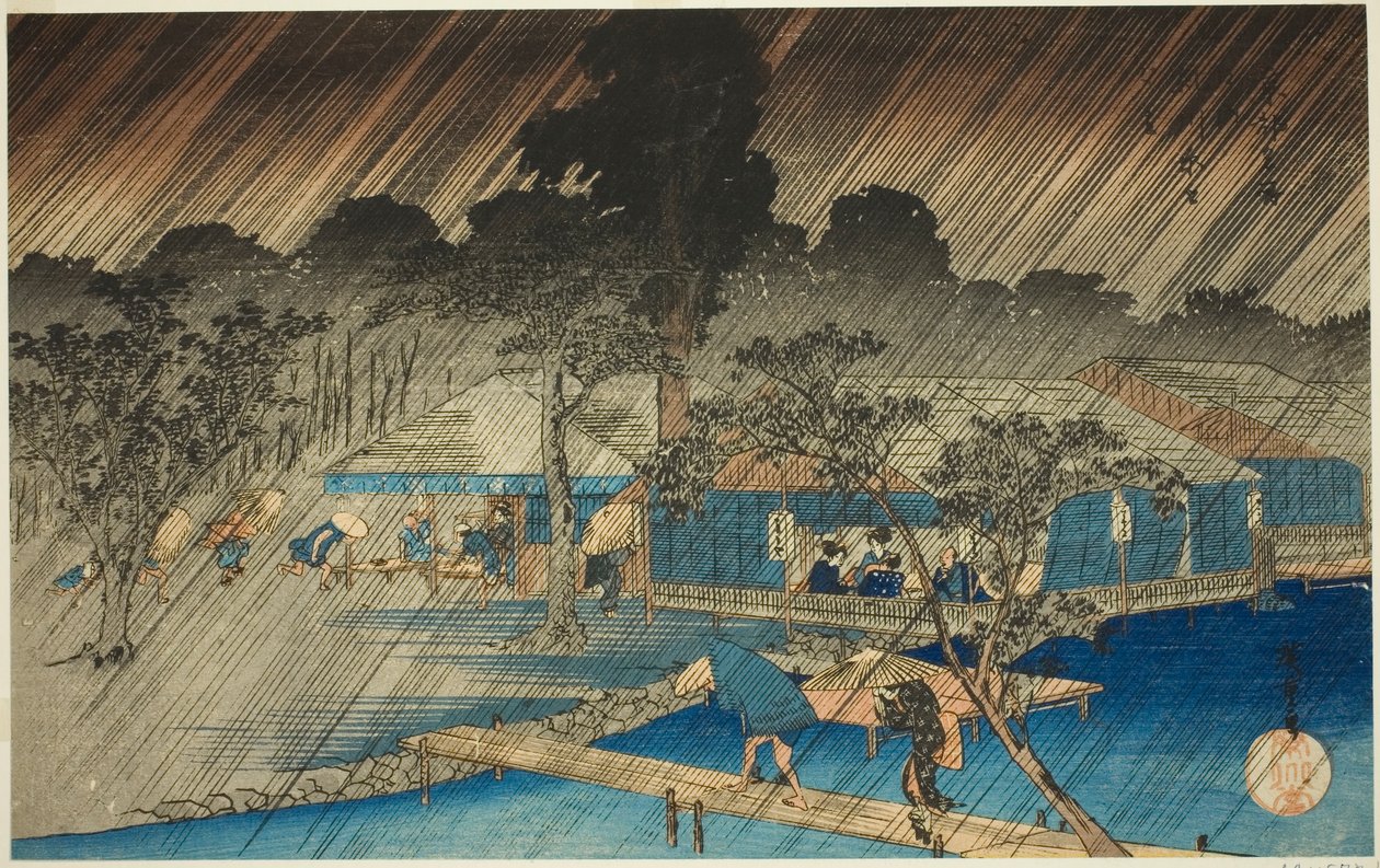 Eve person g Shouer ved Te version k af Correction River (Yumidate of Tadasugawara), fra Te-serien `` Fa-netværkets PA-medlems bopæl og sted (bopæl og sted af interesse)