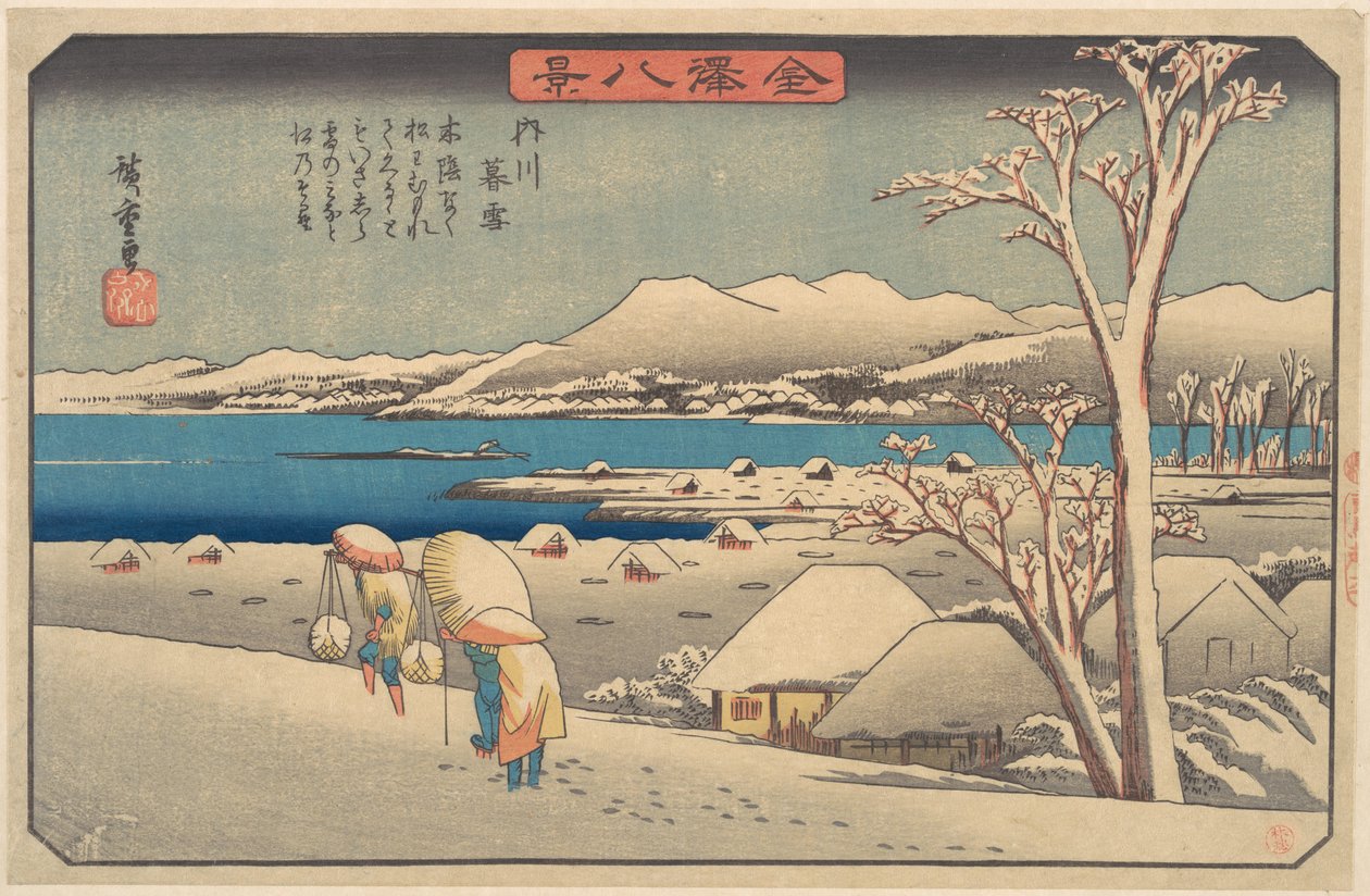 Aftensne ved Uchikawa af Utagawa Hiroshige