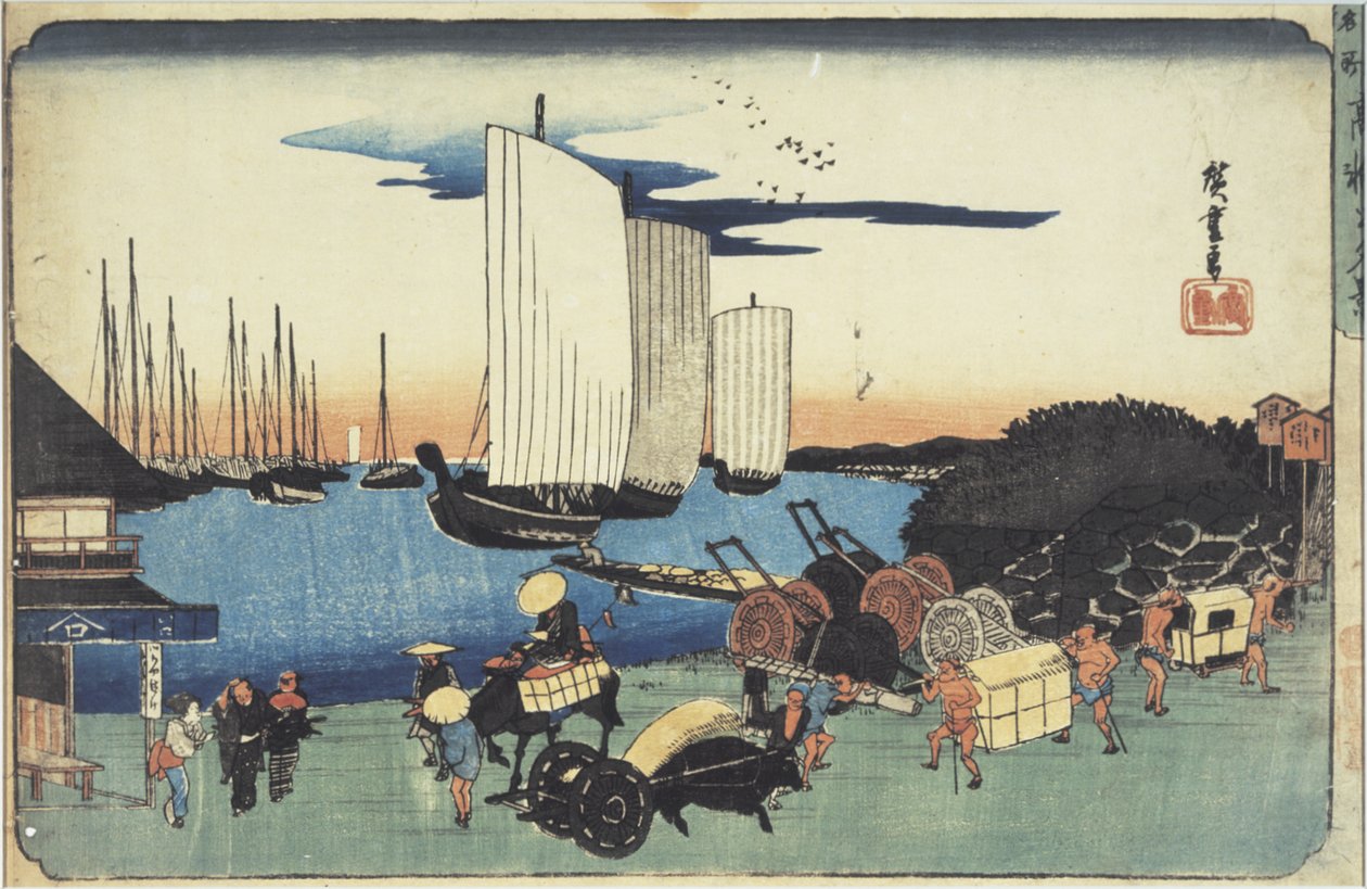 »Aftenudsigt ved Takanawa« fra serien »Berømte steder i den østlige hovedstad« af Utagawa Hiroshige