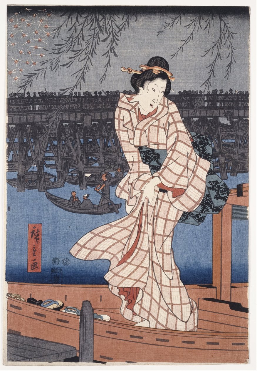 Aften ved Sumida-floden af Utagawa Hiroshige