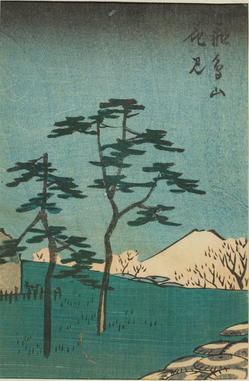 Flower Viewing at Asuka Hill (Asukayama hanami), del af et ark fra serien "Cutouts of Famous Places in Edo (Harimaze Koto meisho)" af Utagawa Hiroshige