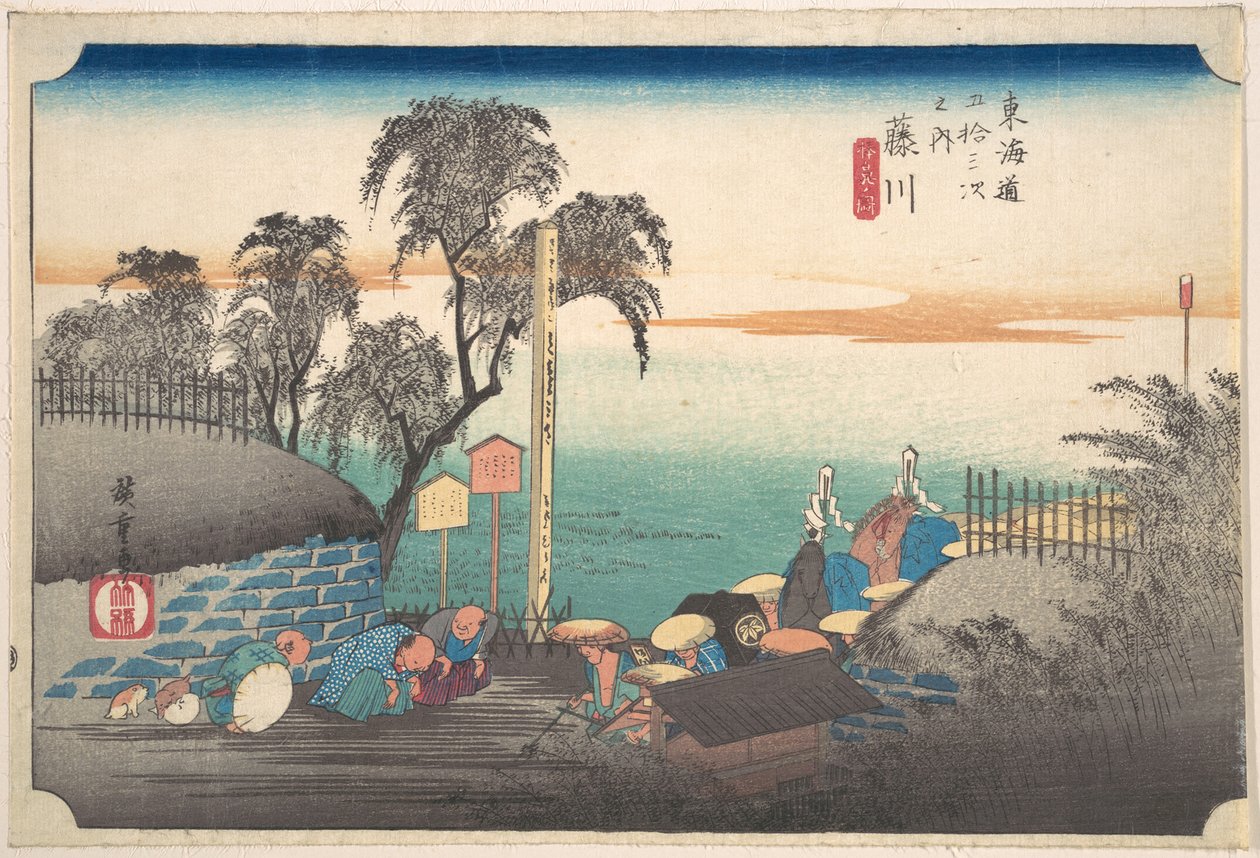 Fujikawa, Bo Bana af Utagawa Hiroshige