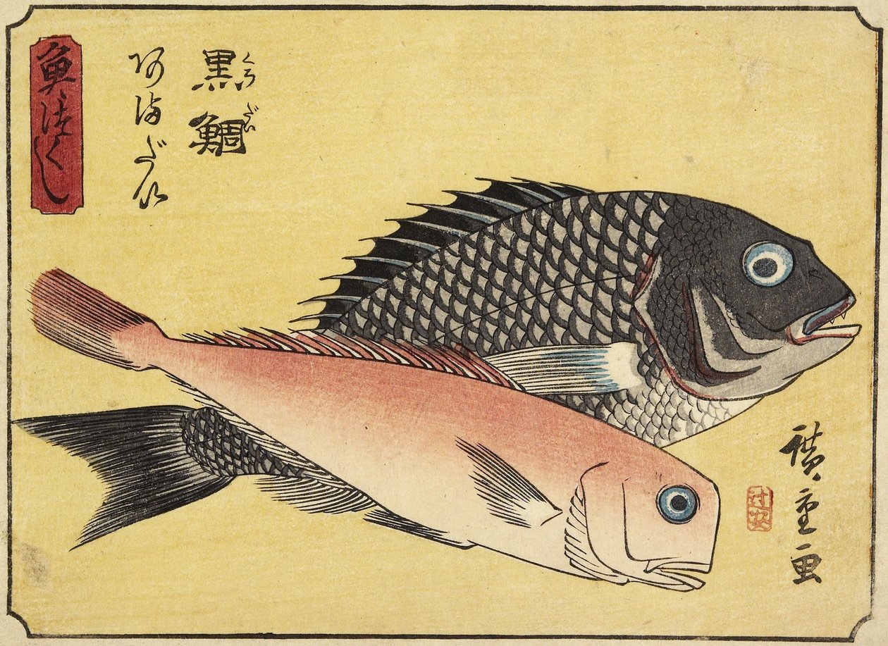 Gilthead and Tilefish, 1830-1844 af Utagawa Hiroshige