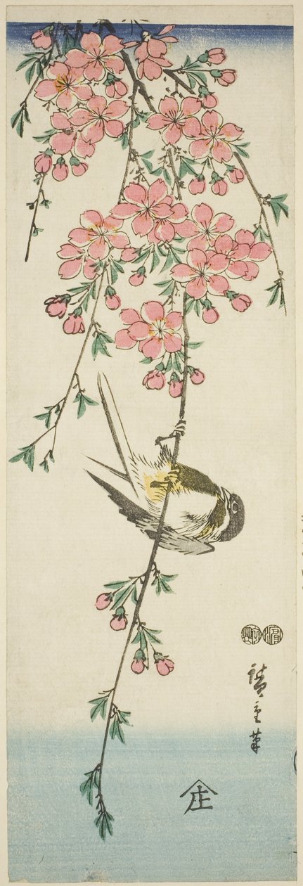 Stormejse og kirsebærblomster af Utagawa Hiroshige