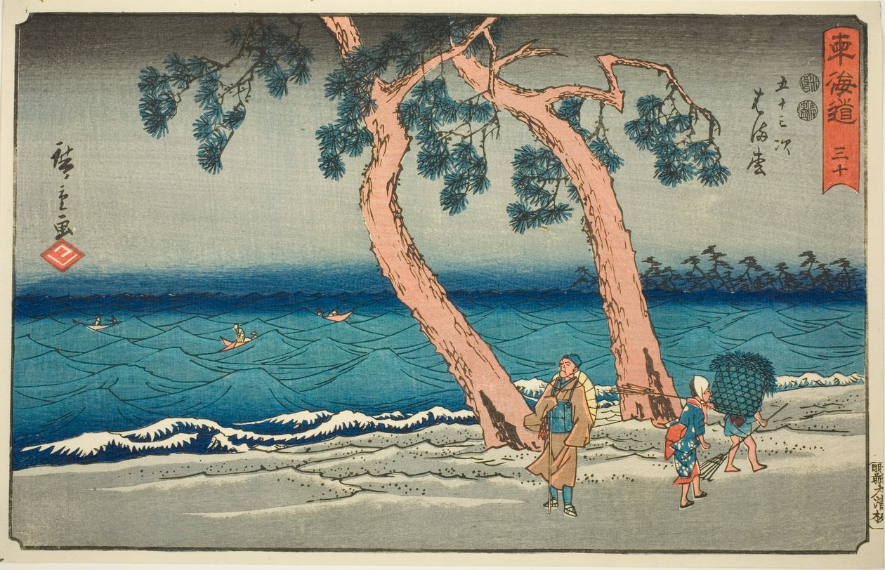 Hamamatsu - Nej. 30, fra serien "Fifty-three Stations of the Tokaido (Tokaido gojusan tsugi)," også kendt som Reisho Tokaido af Utagawa Hiroshige