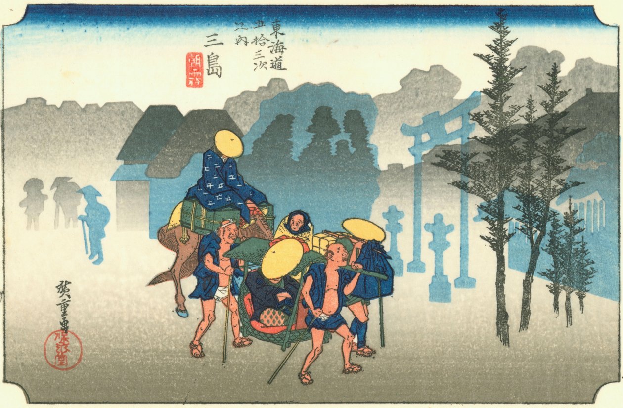 Hiroshige12 mishima af Utagawa Hiroshige