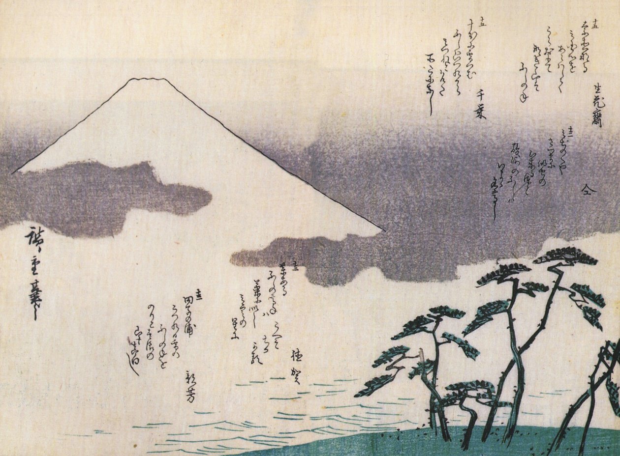 Hiroshige, Fuji-bjerget set fra stranden af Utagawa Hiroshige