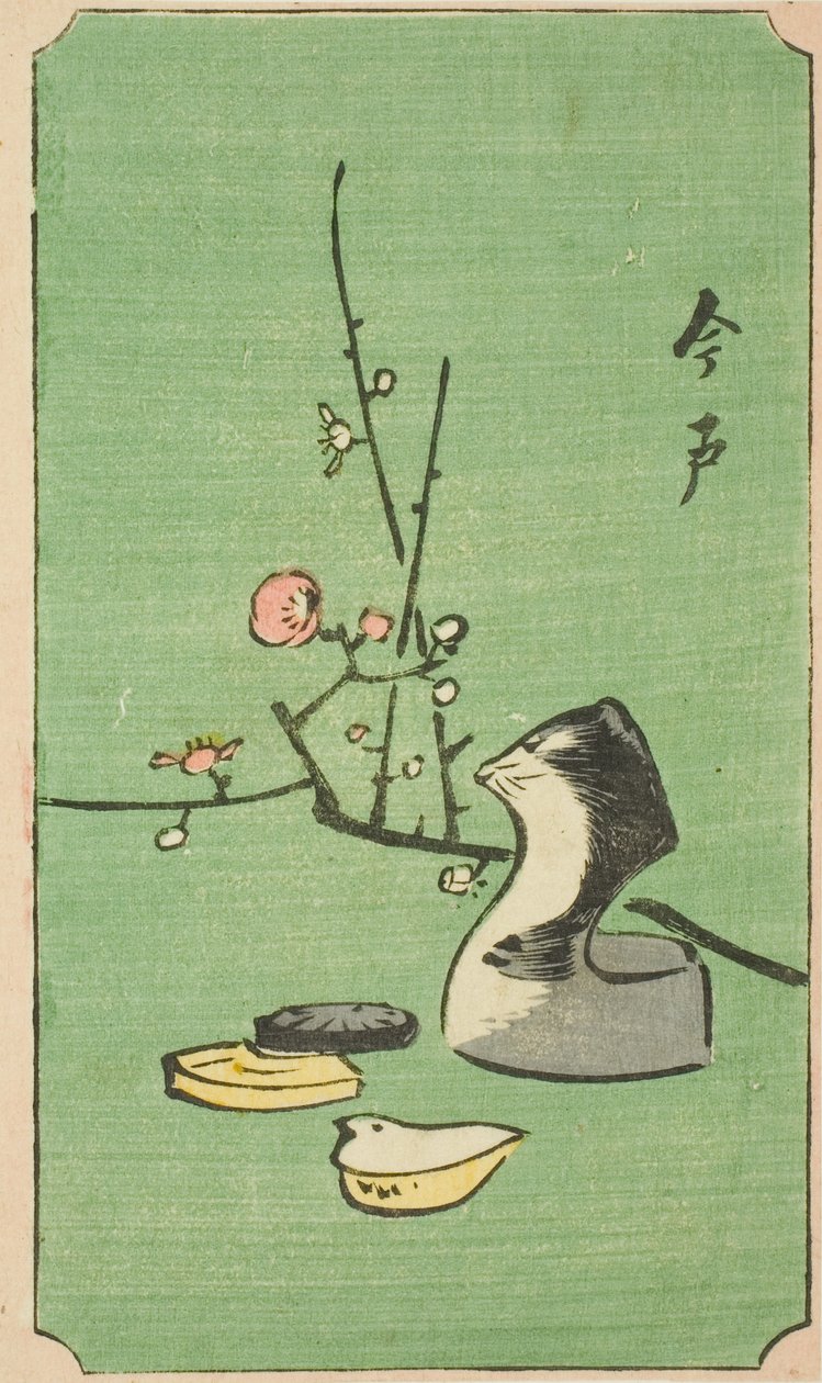 Imado, sektion af et ark fra serien "Udklippsbilleder af berømte steder i Edo (Edo meisho harimaze zue)" af Utagawa Hiroshige