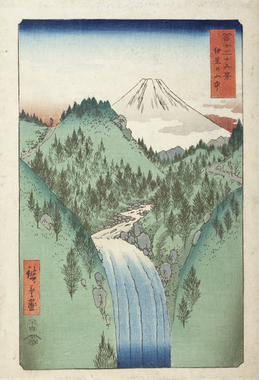 I bjergene i Izu-provinsen af Utagawa Hiroshige