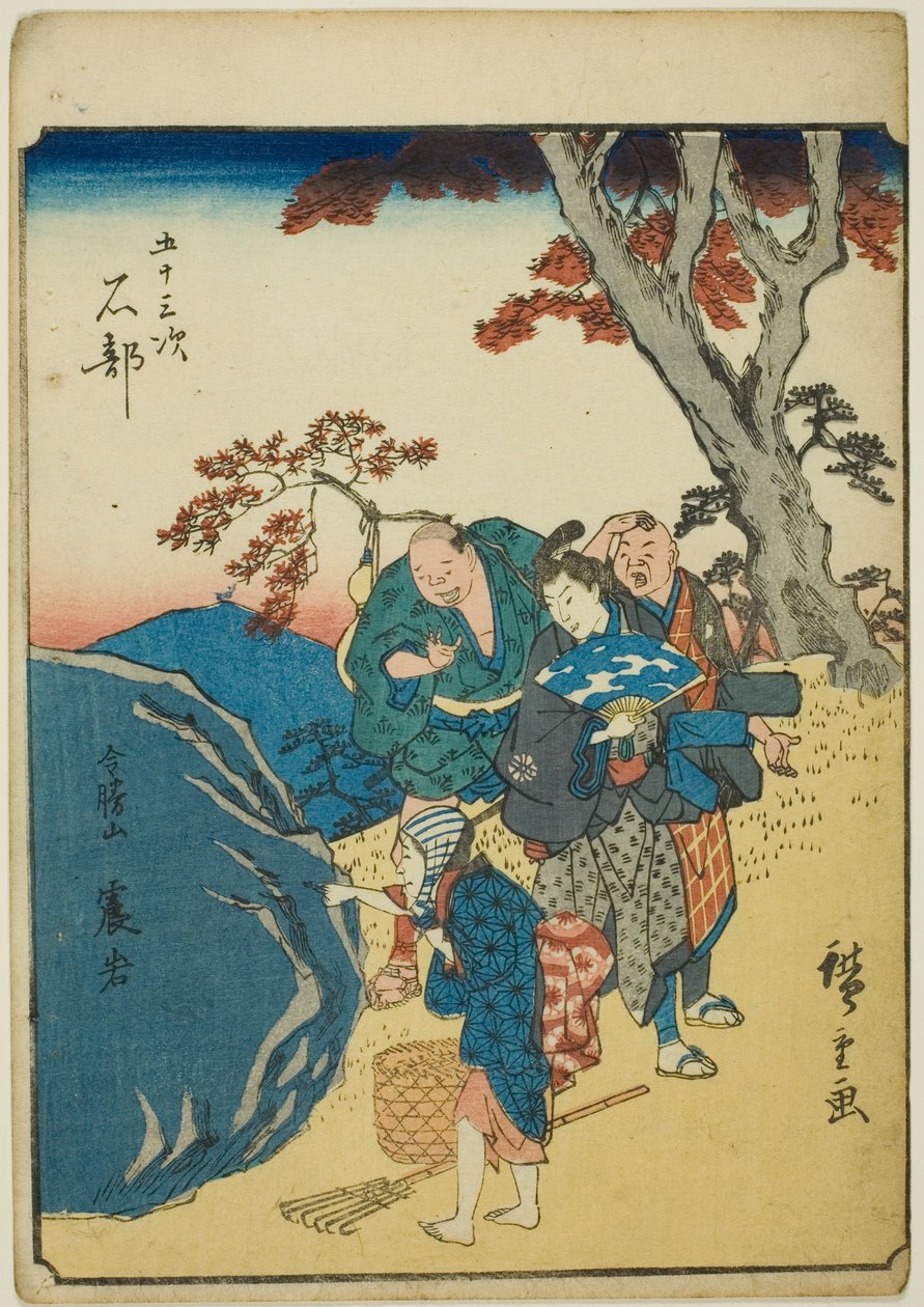 Ishibe, fra seriens "fifty-tre S tachi-lyd "of te urbanity" (Goshuyama næste) ) af Utagawa Hiroshige