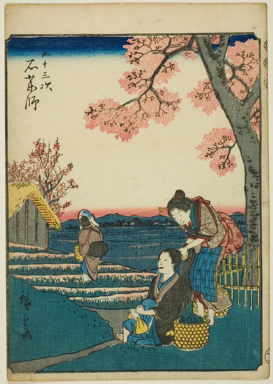 Ishiyakushi, fra seriens "fifty-tre S tachi-lyd s "of te urbanity" (Goshuyama næste) Hver gang) af Utagawa Hiroshige