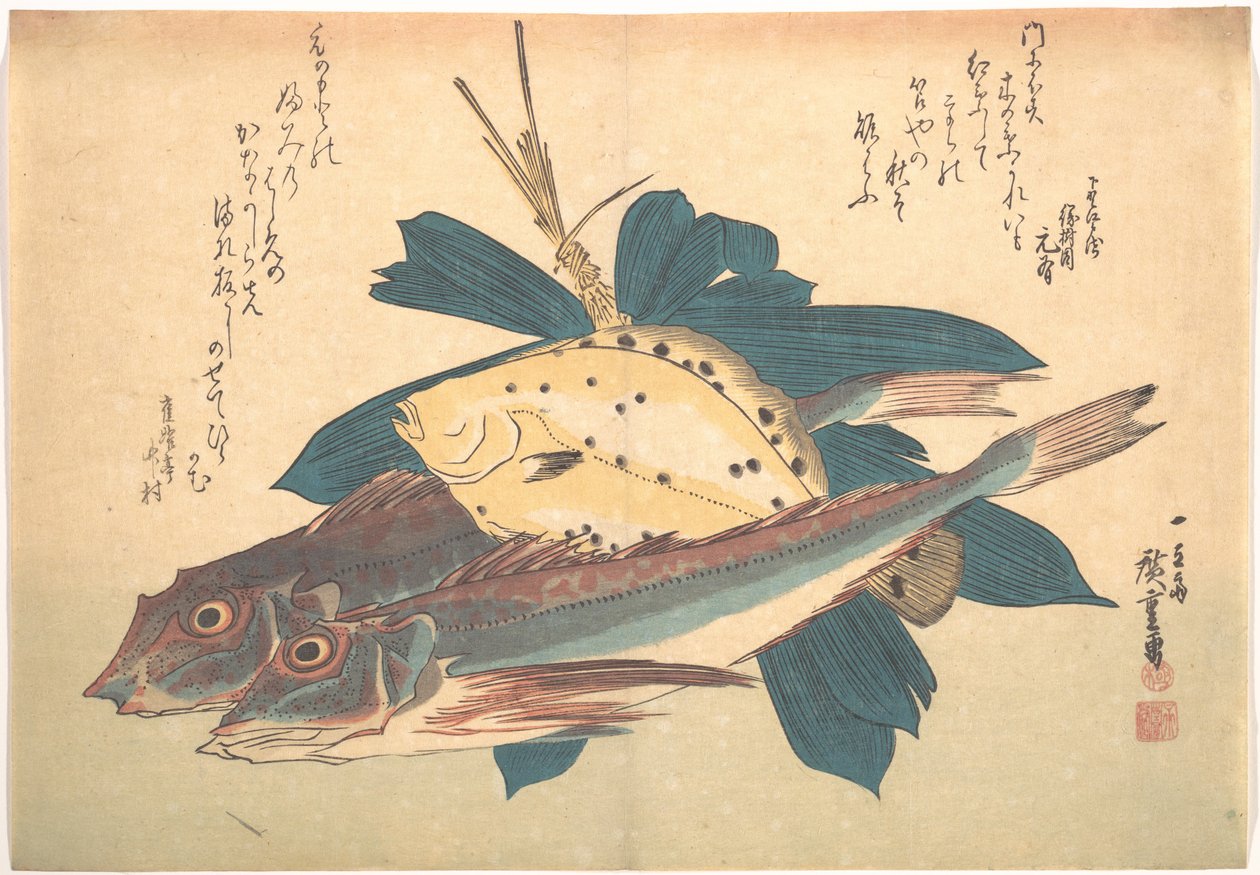 Kanagashira- og Karei-fisk, fra serien Uozukushi (Alle slags fisk) af Utagawa Hiroshige