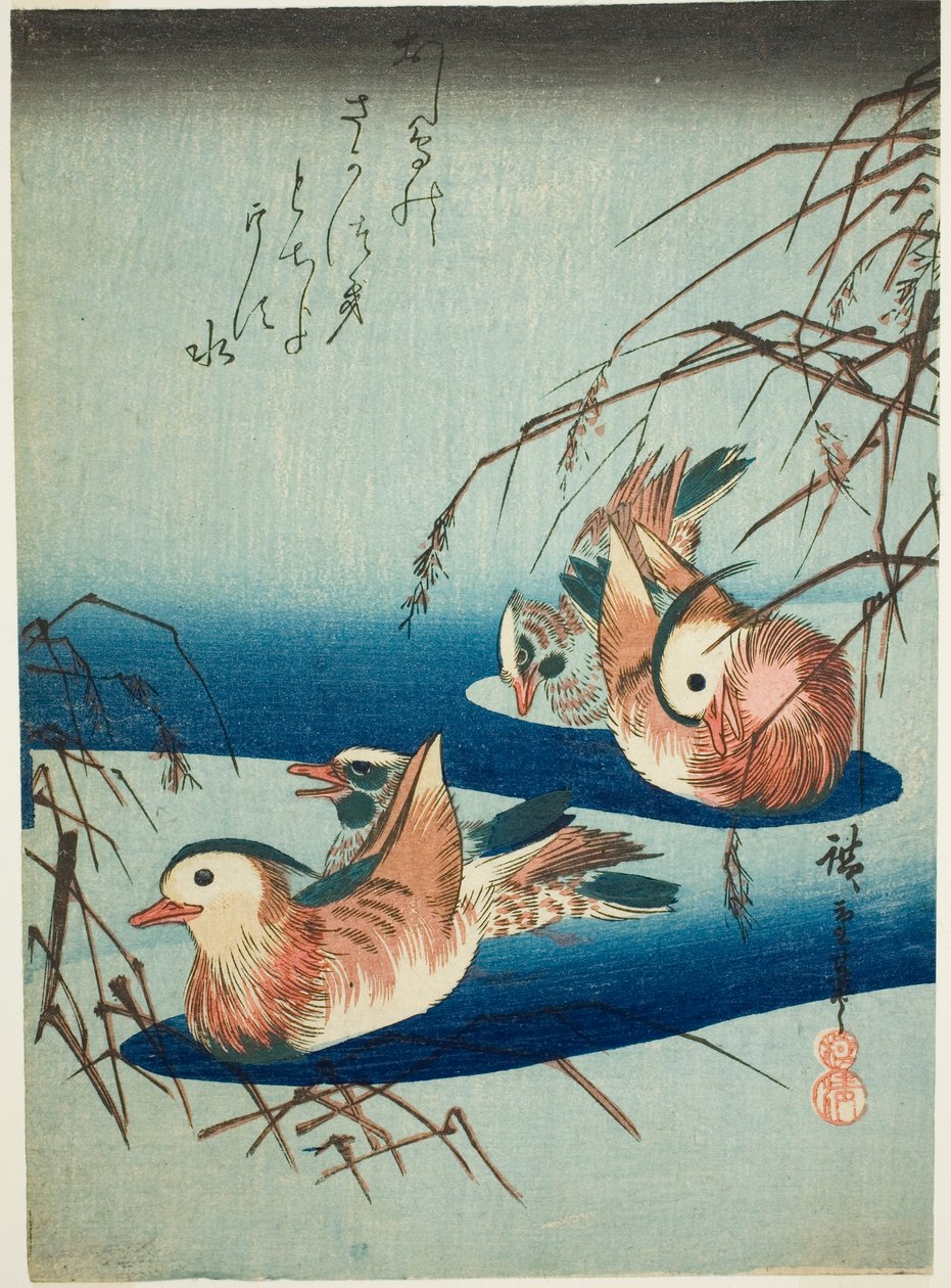 Mandarin ænder af Utagawa Hiroshige