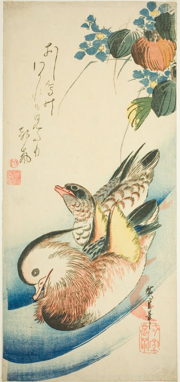 Mandarin ænder af Utagawa Hiroshige