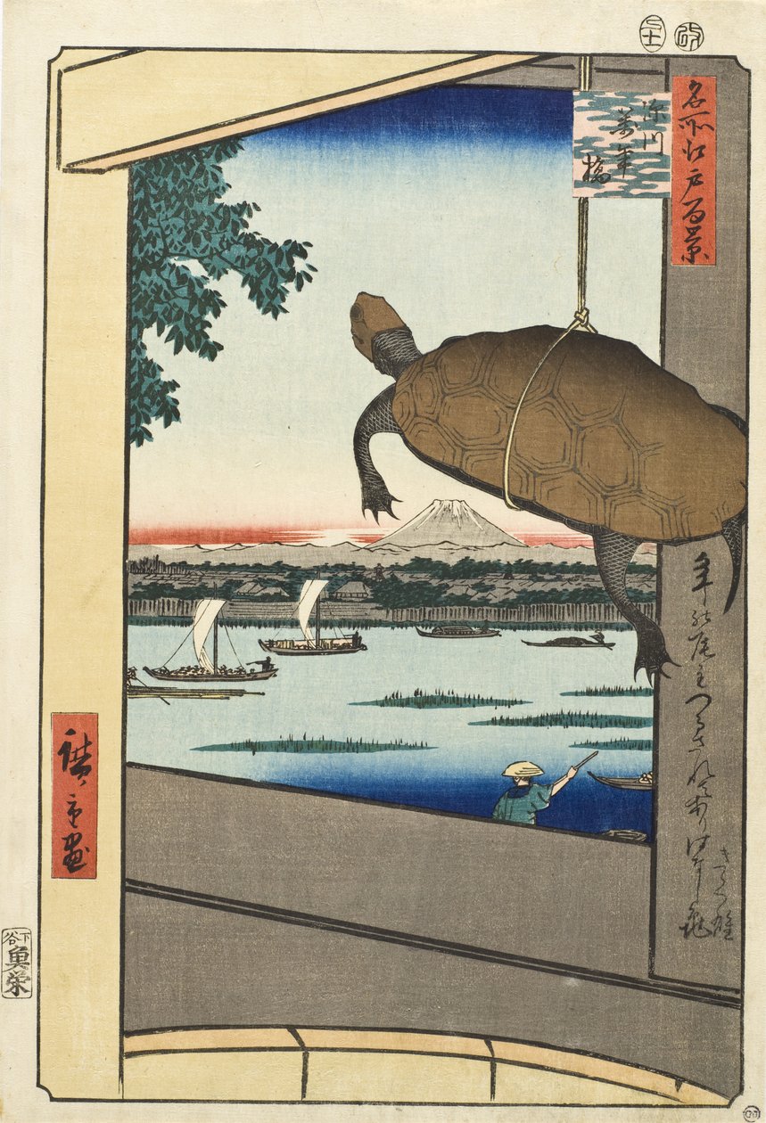 Mannen Bridge, Fukagawa af Utagawa Hiroshige
